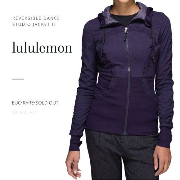 EUC RARE SOLD OUT Lululemon Dance Studio Jacket III in Black Grape - Picture 1 of 12